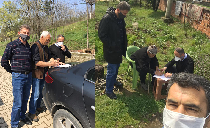 Hendekli gönüllüler yaşlıların yardımına koşuyor