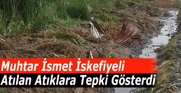 İskefiyeli Dışarı Atılan Atıklara Tepki Gösterdi