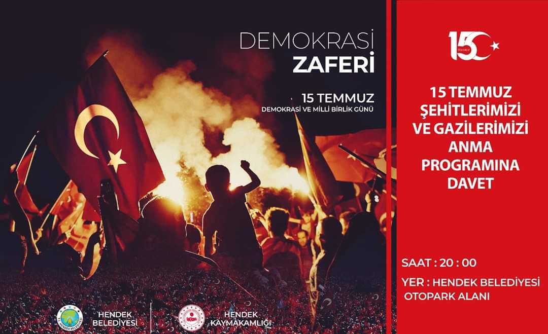 15 TEMMUZ DEMOKRASİ VE MİLLİ BİRLİK GÜNÜ’NE DAVET