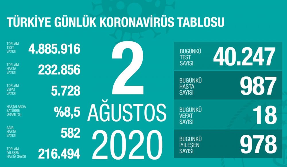 Bugünkü Vaka Sayısı ve Can Kaybı
