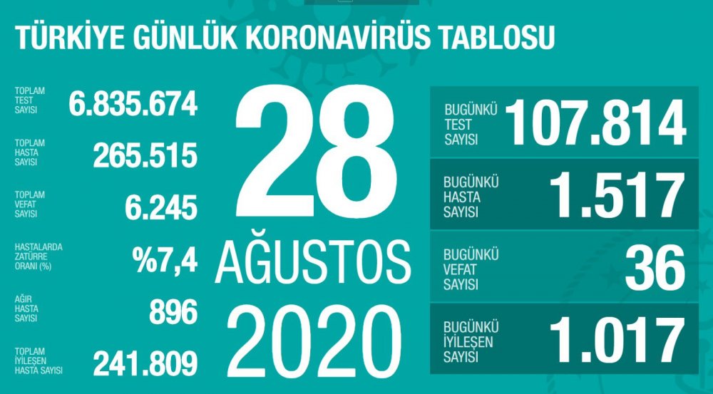 Bugünkü Vaka Sayısı ve Can Kaybı