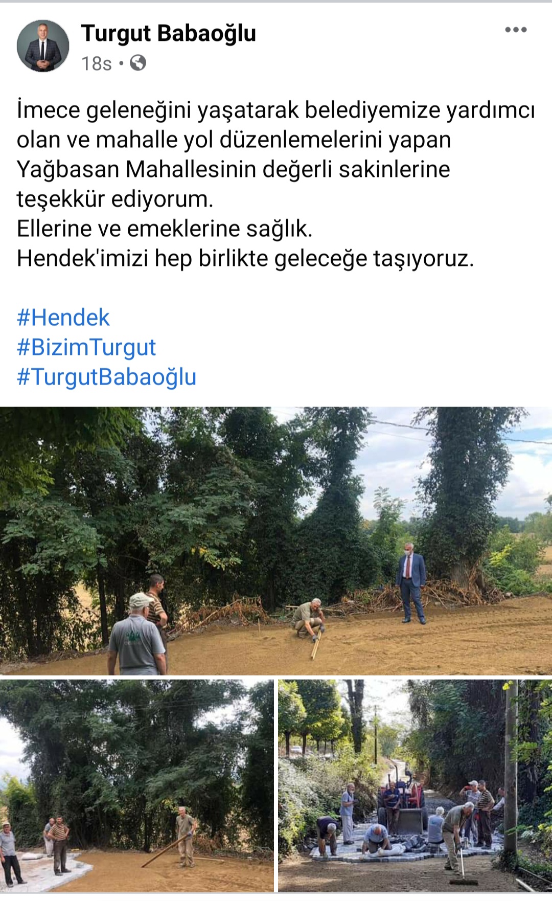 Hendek Yağbasan Mahallesinde imece geleneği