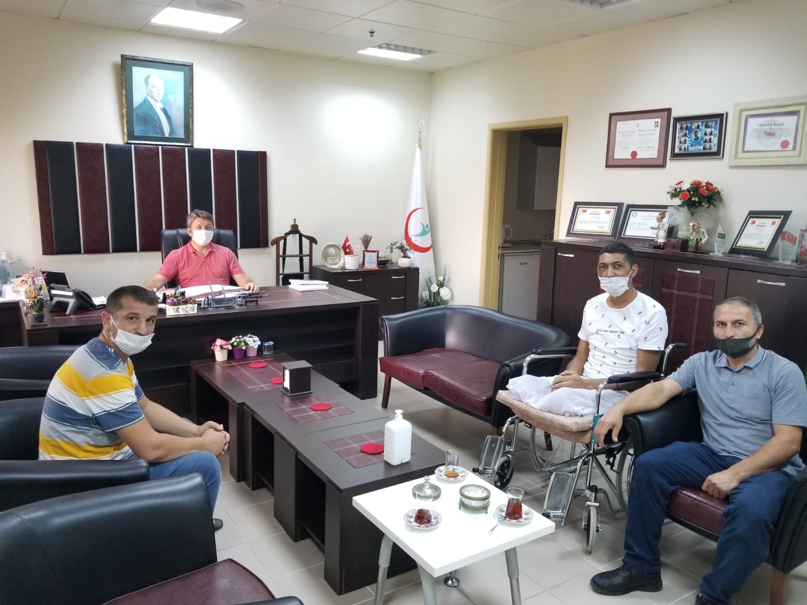 Üretmen Hastane personeline teşekkür etti
