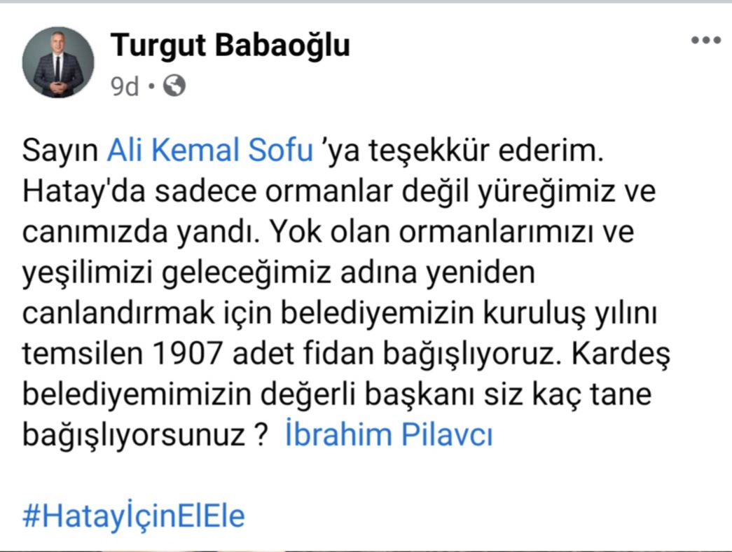 Babaoğlu’ndan Sofu'ya Yanıt Gecikmedi