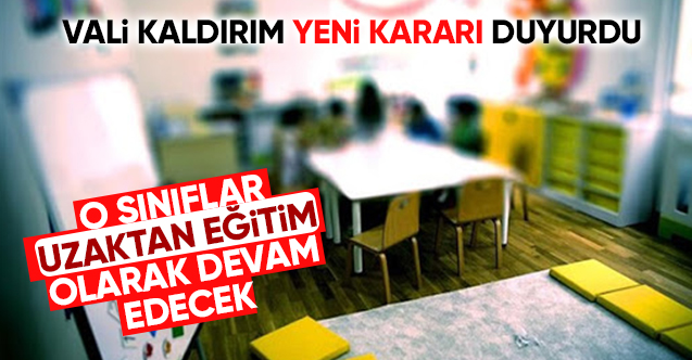 Vali Kaldırım Yeni Kararı Duyurdu