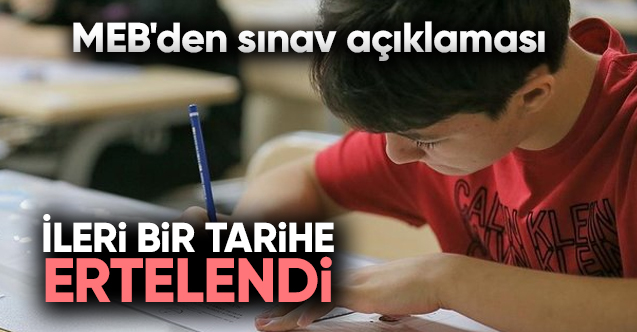 MEB'den sınav açıklaması