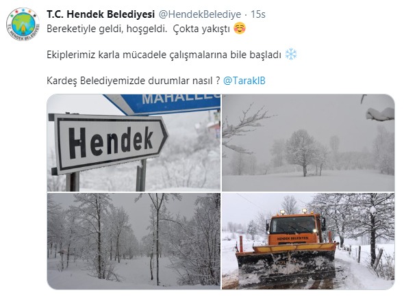 Belediyelerin sosyal medyadaki kar diyaloğu gülümsetti.