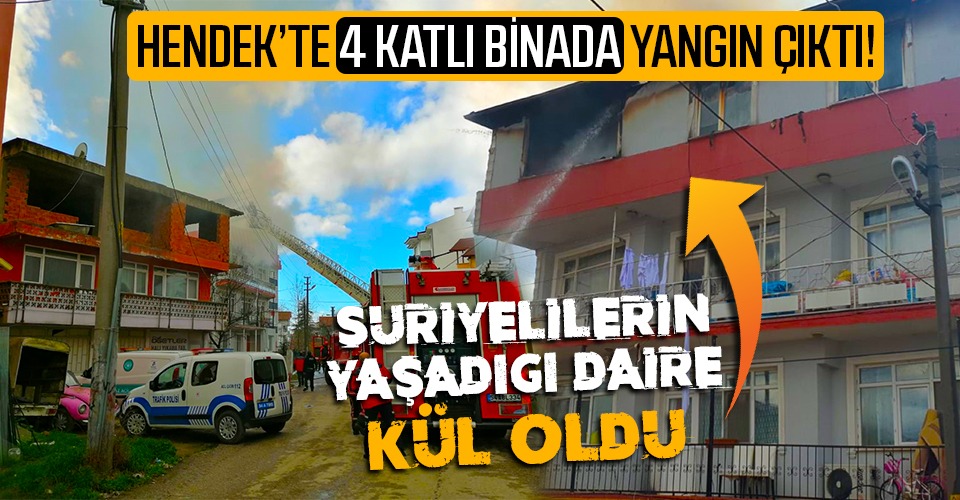 SURİYELİLERİN YAŞADIĞI DAİRE KÜL OLDU