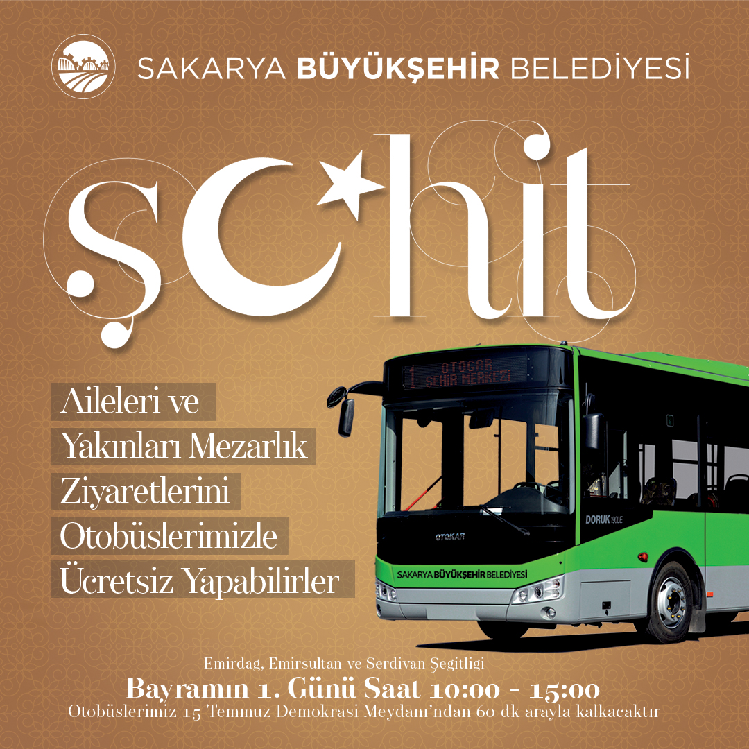 Büyükşehir’den şehit ailelerine bayramda mezarlıklara ulaşım imkanı