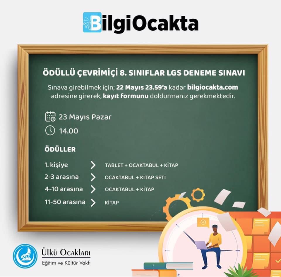 Ülkü Ocaklarından Ödüllü LGS deneme sınavı
