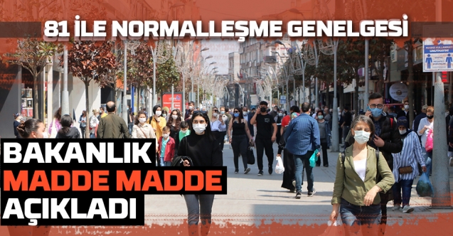 İçişleri Bakanlığı'ndan normalleşme genelgesi
