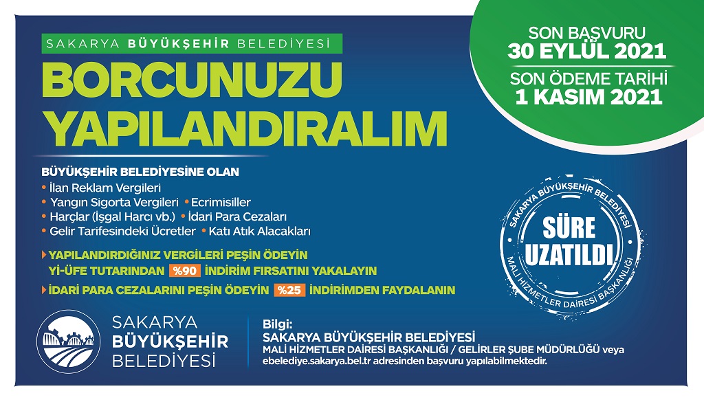 Yapılandırma fırsatına 1 ay daha ek süre