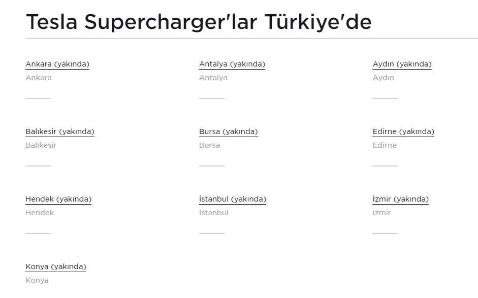Tesla Hendek’te Şarj İstasyonu Kuruyor
