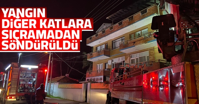 Hendek'te çatı katı yandı