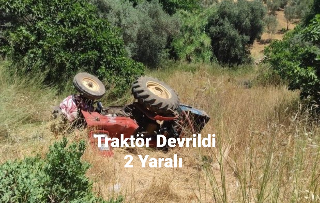 Traktör Devrildi 2 yaralı