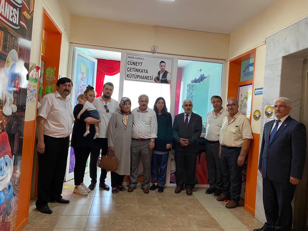 Noksel İlkokulu Cüneyt Çetinkaya Kütüphanesi Açıldı