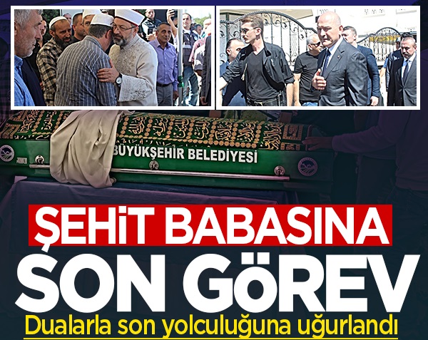Şehit babasına son görev