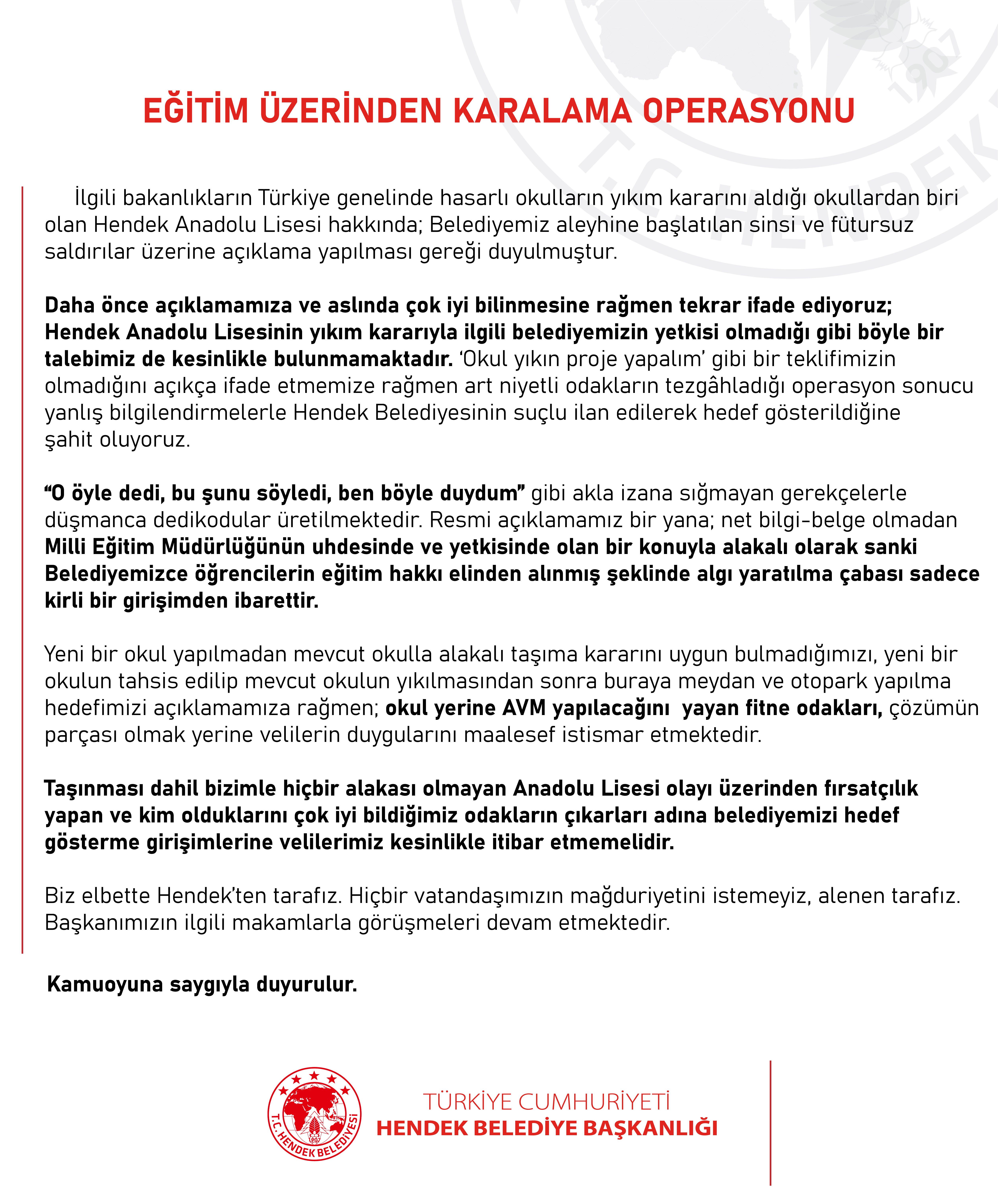 Eğitim Üzerinden Karalama Operasyonu