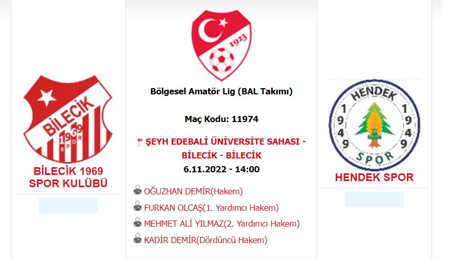 Hendekspor ve Dereköyspor Deplasmanda