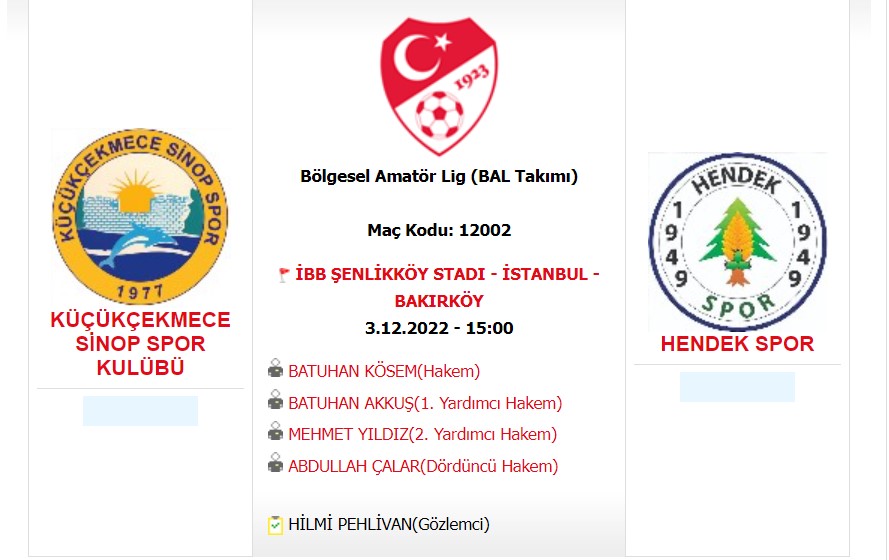 Hendekspor ve Dereköyspor Deplasmanda