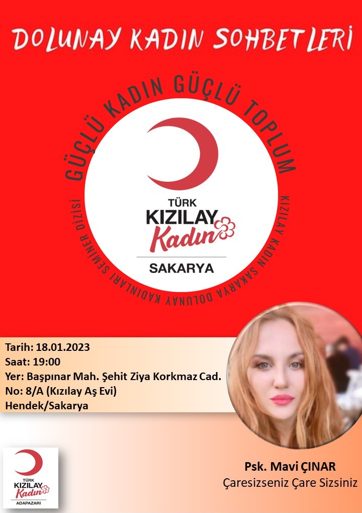 Hendek Kızılay Kadın Kollarından seminere davet
