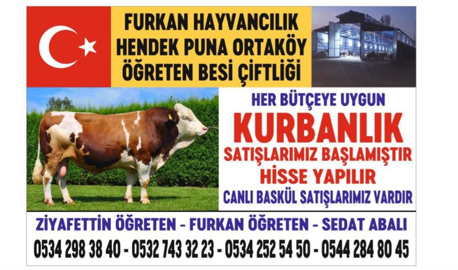 Kurbanlık Hisse Satışlarımız devam ediyor